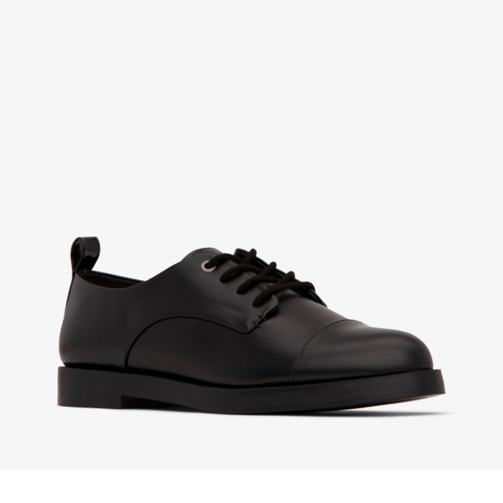 MATT & NAT MEN’S STELLAR VEGAN LEATHER DERBY SHOES IN BLACK SIZE 8 nwob